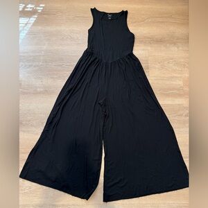 American Eagle Outfitters Black Wide-Leg Sleeveless Jumpsuit